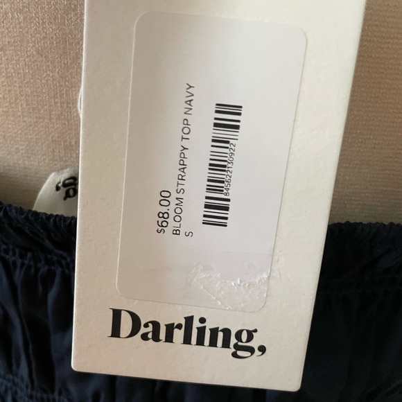 Darling Bloom Strapy Top Navy Size Small - Picture 9 of 10